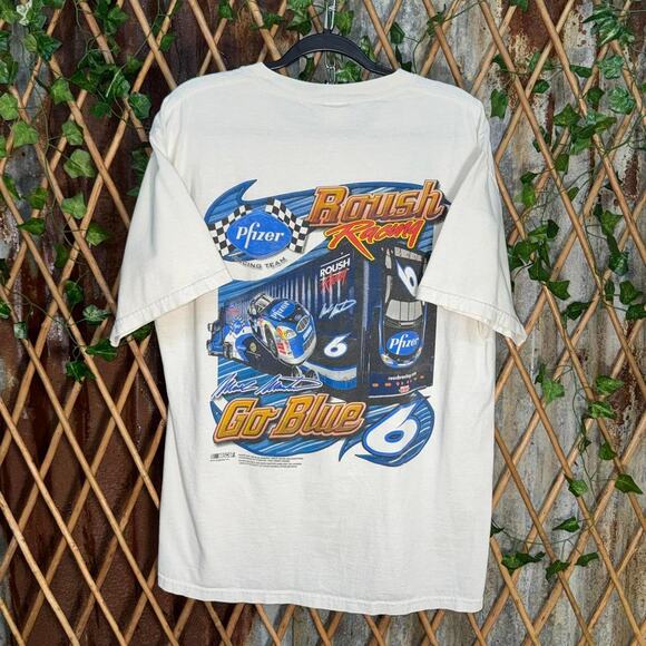 Vintage mark martin blue streak nascar 1990s pfizer t-shirt - Picture 2 of 4